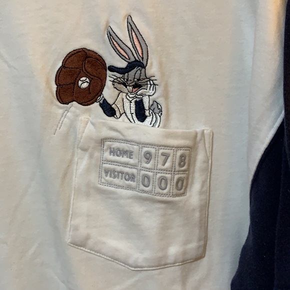 Warner Bros Tasmanian Devil and Bugs Bunny Baseball T shirt - Picture 3 of 5